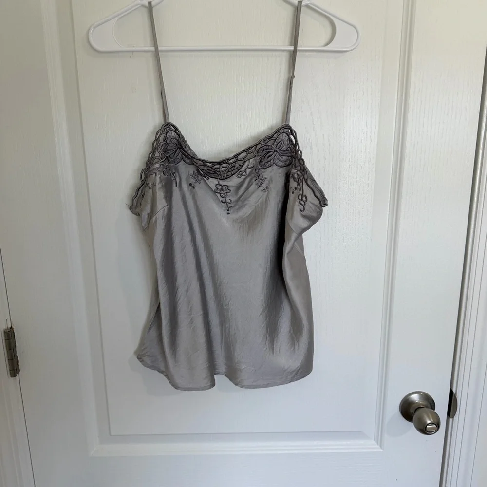 mac & jac Gray Embroidered Camisole - Picture 1 of 3